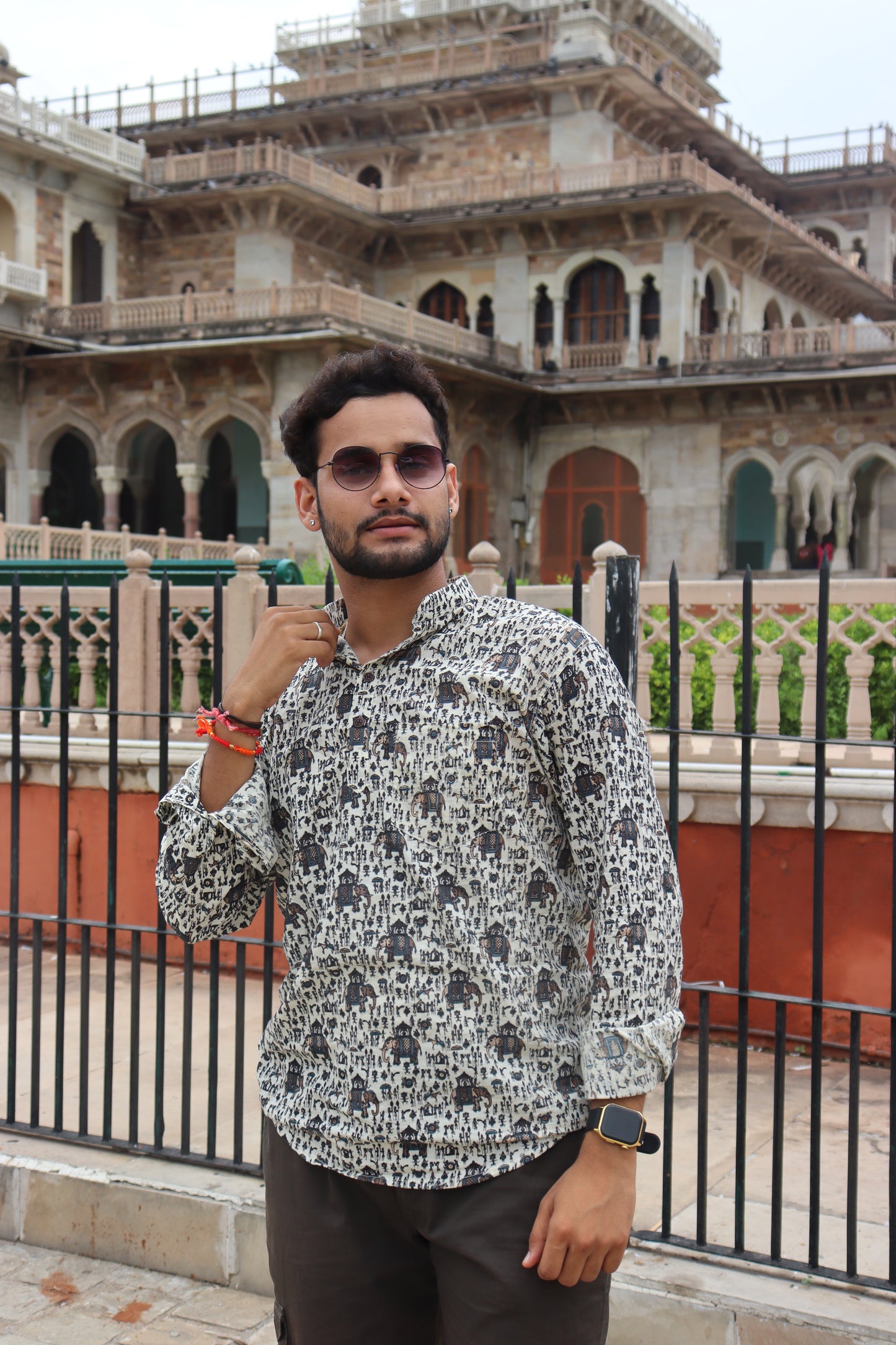 Jaipuri ~ Royal Elephant Block Print Kurta