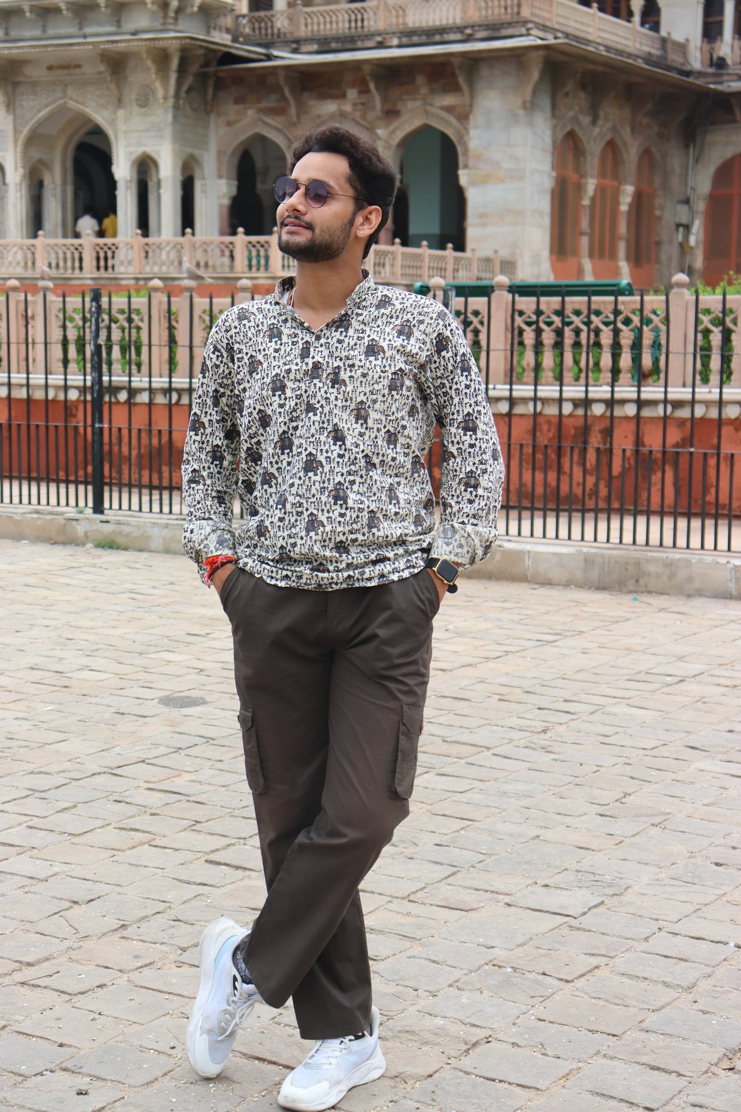 Jaipuri ~ Royal Elephant Block Print Kurta